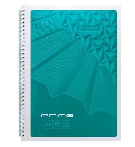 Зошит BUROMAX Prime A4 в клітинку 96 аркушів Бірюзовий (BM.24451101-06)